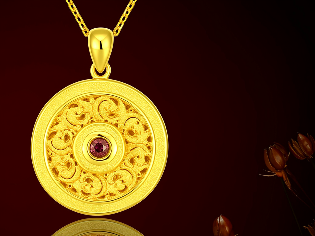 15克黄金吊坠图片