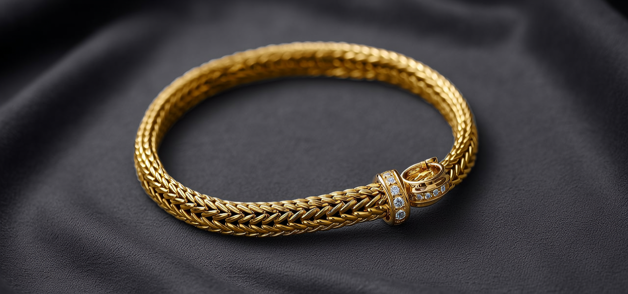 黄金手链经典款图片