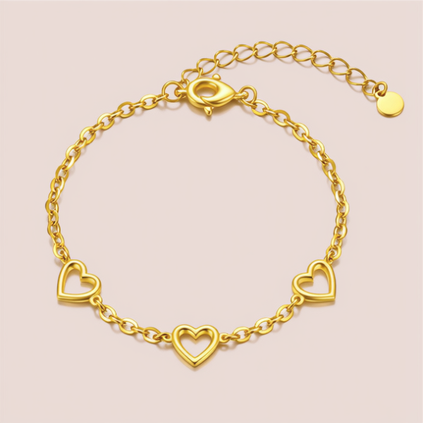 love黄金手链图片